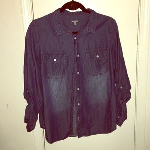 Large Long Sleeved Denim Shirt